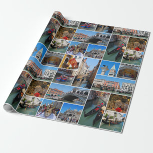 Venice collage wrapping paper
