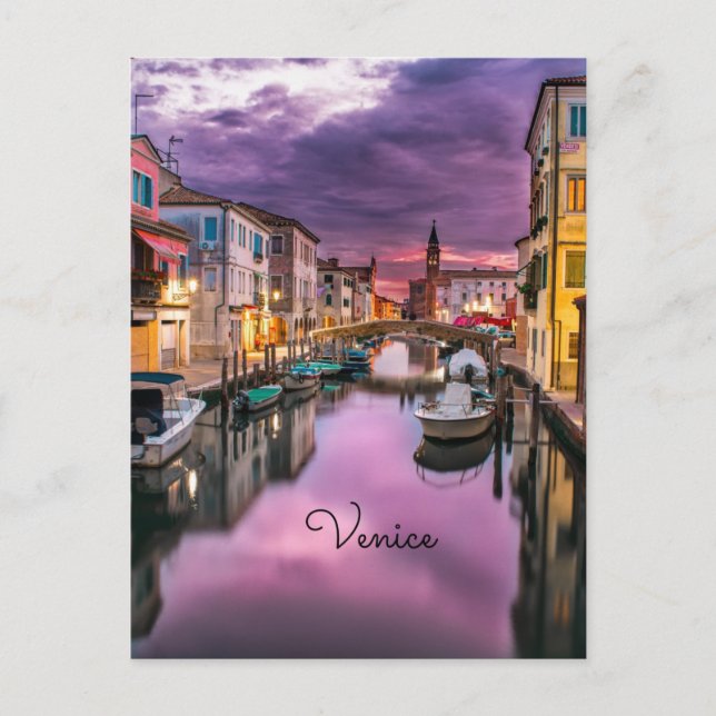 Venice, colorful scenic postcard (Front)