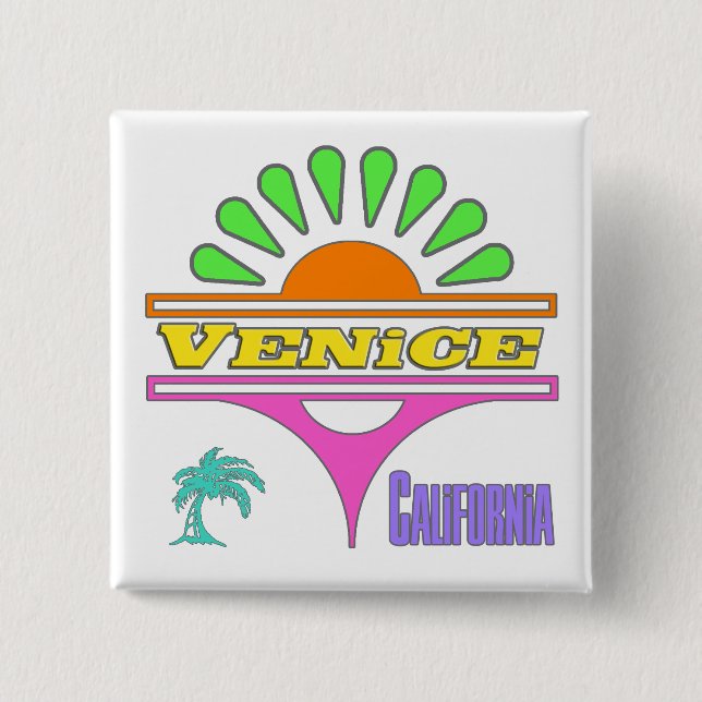 "Venice Colourful 1" Button (Front)
