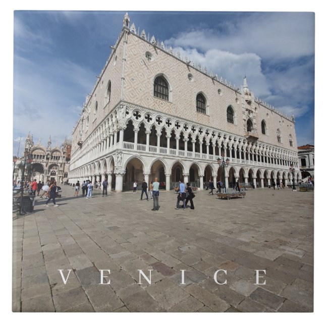 Venice Doge Palace view ceramic tile (Front)