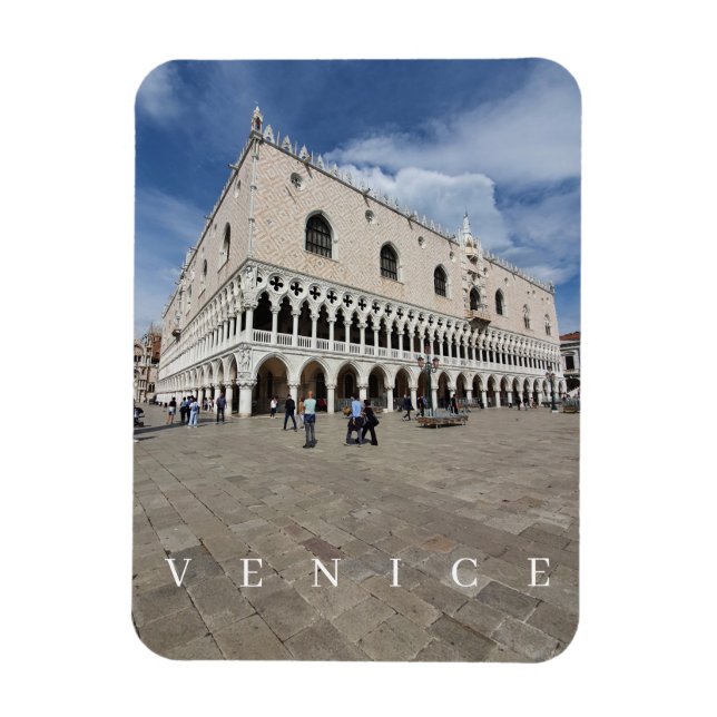 Venice Doge Palace view fridge magnet (Vertical)