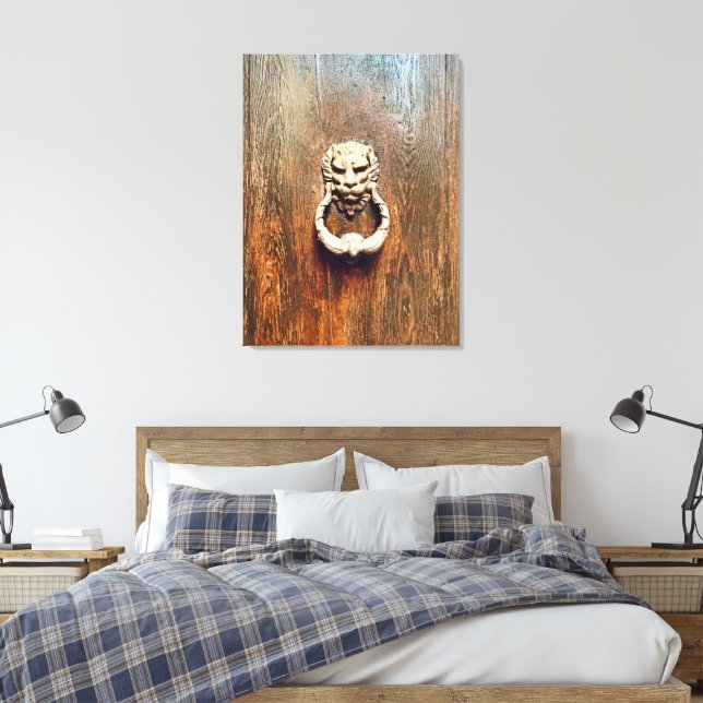 Venice Door Knocker  Canvas Print (Insitu(Bedroom))