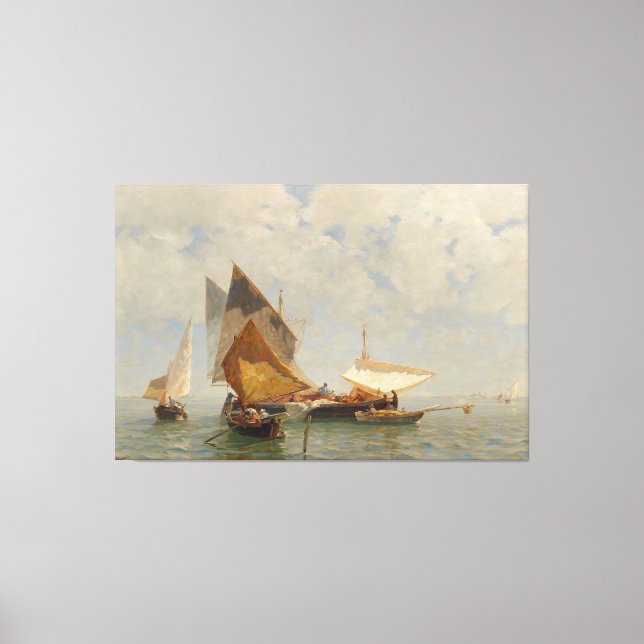 Venice, fisherboat in the lagoon (1889)  canvas print (Front)