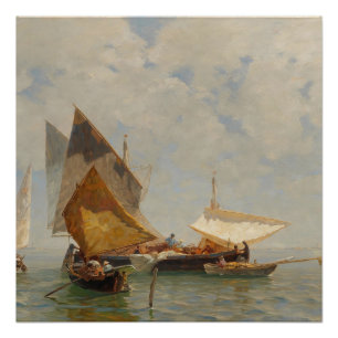 Venice, fisherboat in the lagoon (1889)  poster