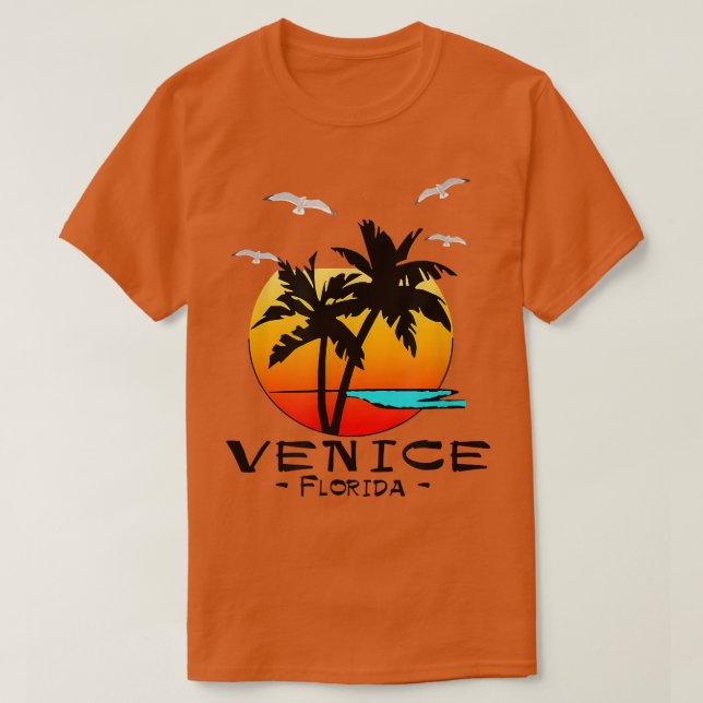 VENICE FLORIDA TROPICAL DESTINATION BEACH T-Shirt (Design Front)