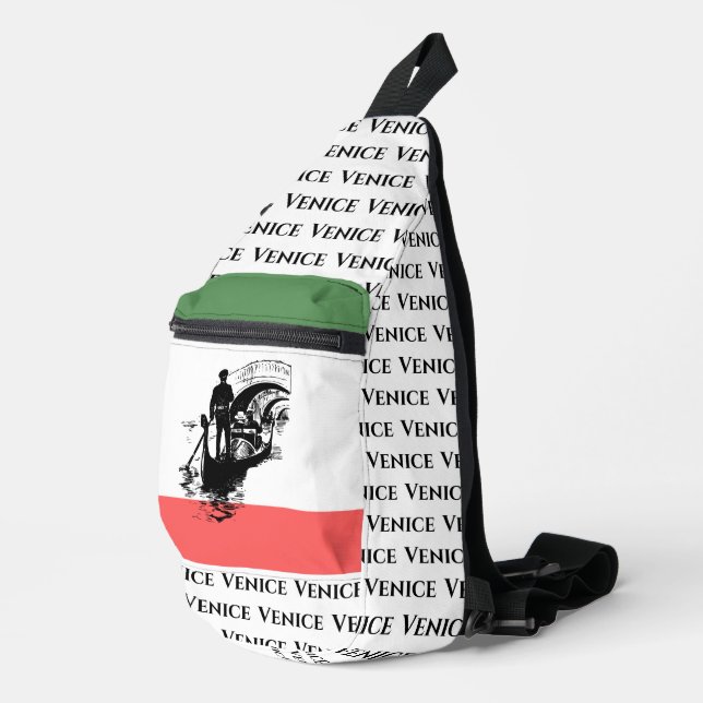 Venice Gondola Bridges Design Sling Bag (Right Corner)