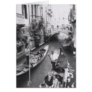 Venice Gondola Romantic Italy Greeting Note Card