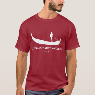 Venice Gondola Silhouette Personalised Custom T-Shirt