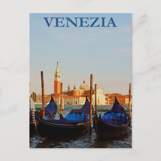 Venice Gondola Vintage Travel Postcard (Front)