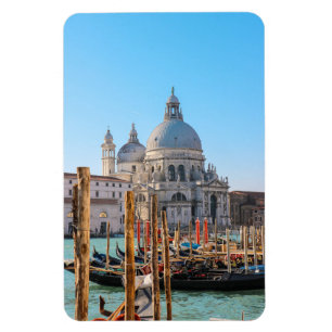 Venice Gondolas in front of the Basilica Magnet