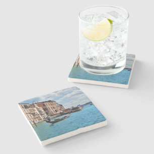 Venice Gondolas Italy Europe Stone Coaster