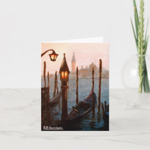 Venice gondole greeting card