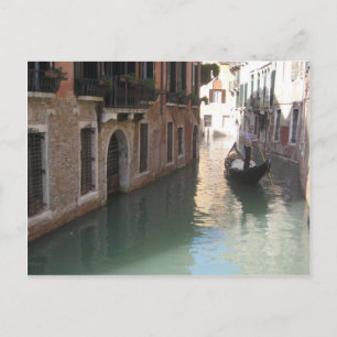 Venice gondolier - postcard