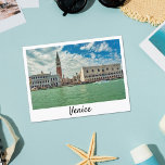 Venice Grand Canal Doge's Palace Piazza san Marco Postcard<br><div class="desc">A wonderful view of Venice (Italy) from the Grand Canal. In this postcard,  you can see the Doge's Palace on the right,  Piazza San Marco in the middle,  and the St. Mark's Campanile slightly to the left.</div>