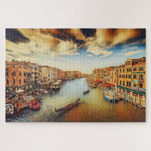 Venice grand canal with gondolas jigsaw puzzle