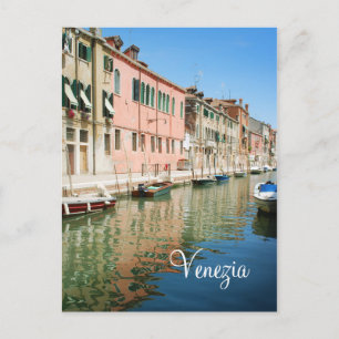 Venice houses postcard