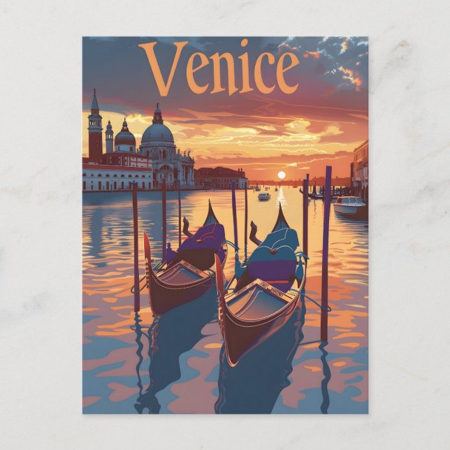 Venice Illustration Postcard (Front)