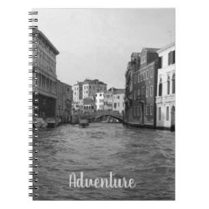 Venice in Black & White Spiral Photo Notebook