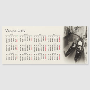 Venice, Italy 2017 calendar