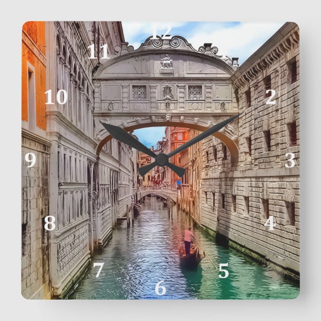 Venice, Italy (2).jpg Square Wall Clock (Front)