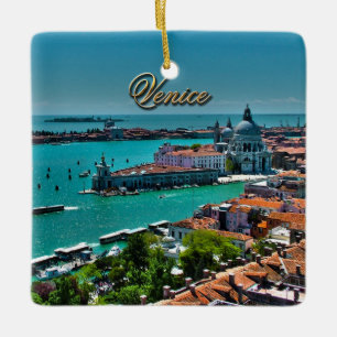 Venice, Italy - Aerial View Ceramic Tree Decoration