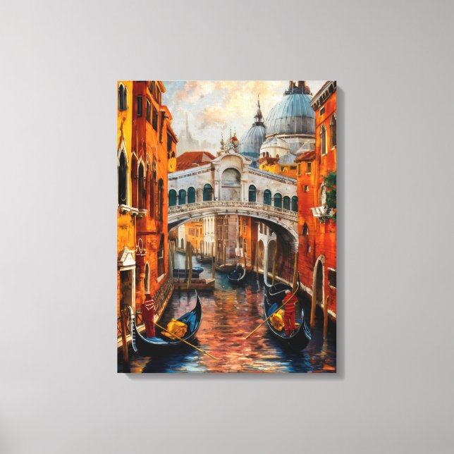 Venice, Italy Beautiful Painting Gift Canvas Print (Front)