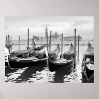Venice Italy black and white landscape P Triptych