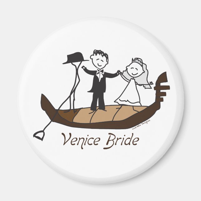 Venice Italy Bride Magnet (Front)