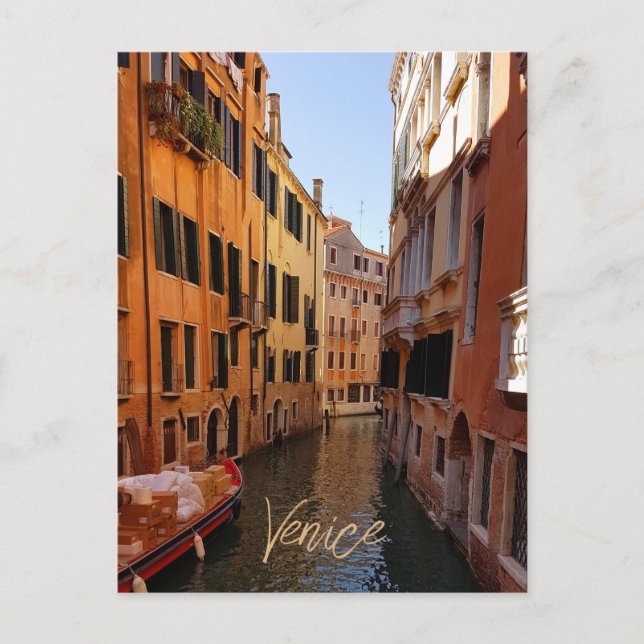 Venice Italy Canal Buildings Travel Postcard (Front)