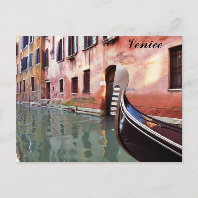 Venice Italy Canal Gondola Postcard (Front)