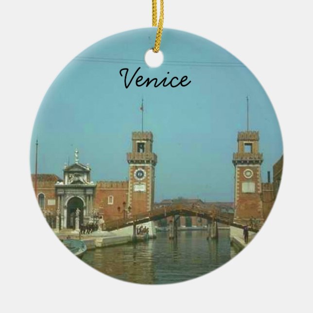 Venice Italy Christmas Ornament (Front)