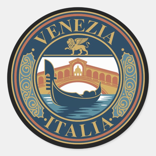 Venice Italy Classic Round Sticker (Front)