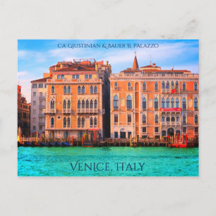 Venice, Italy - Colourful Picture Of Grand Canal Postcard