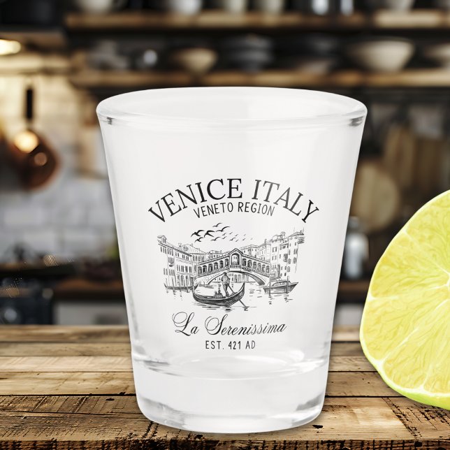 Venice Italy Cute Old Landscape Shot Glass (Creator Uploaded)
