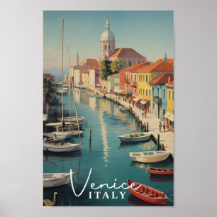 Venice Italy Famous Vintage Travel Place Poster