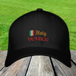Venice & Italy fashion / Italian Flag Patriots Embroidered Hat<br><div class="desc">Embroidered Hats: Italy & Venice,  Italian Flag fashion baseball / trucker hats for Italia patriots - love my country,  travel,  holiday / sports fans</div>