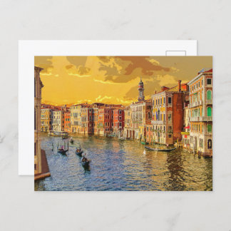 Venice Italy Gondola Waterway Building #15 Postcard