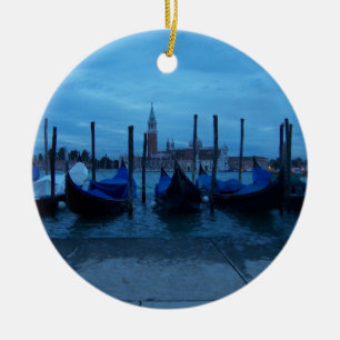 Venice Italy Gondolas Ceramic Tree Decoration
