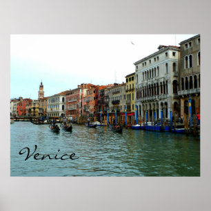 Venice, Italy Gondolas on the Grand Canal Poster