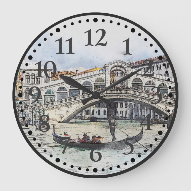 Venice, Italy, Grand Canal, Europe Art Wall Clock (Front)