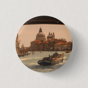 Venice Italy Grand Canal Vintage 3 Cm Round Badge