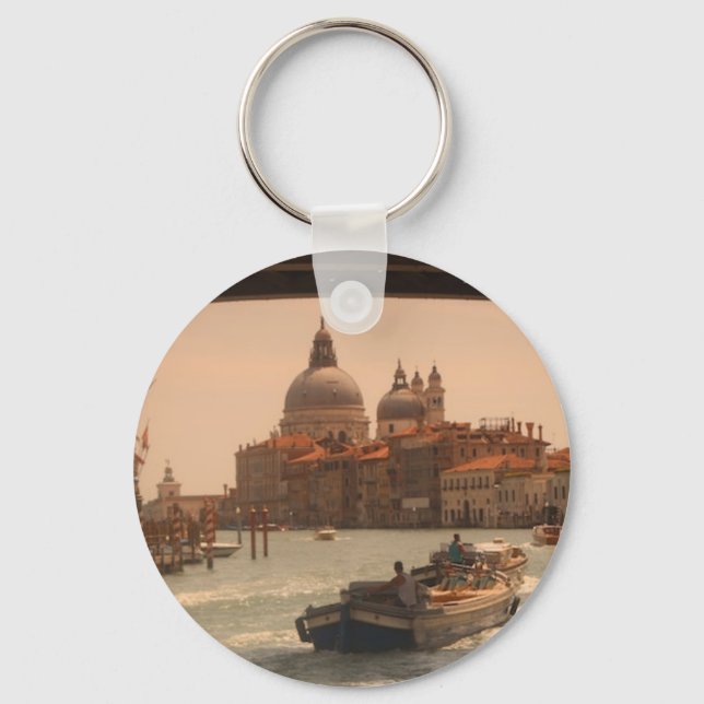 Venice Italy Grand Canal Vintage  Key Ring (Front)