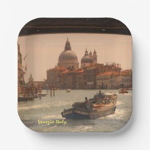 Venice Italy Grand Canal Vintage Paper Plate