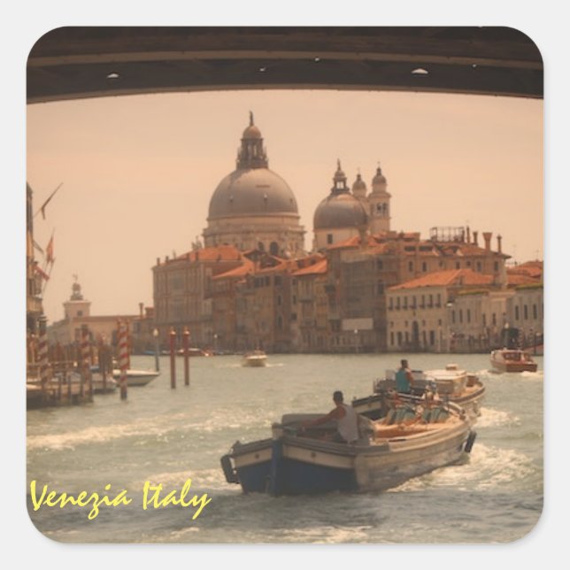 Venice Italy Grand Canal Vintage  Square Sticker (Front)