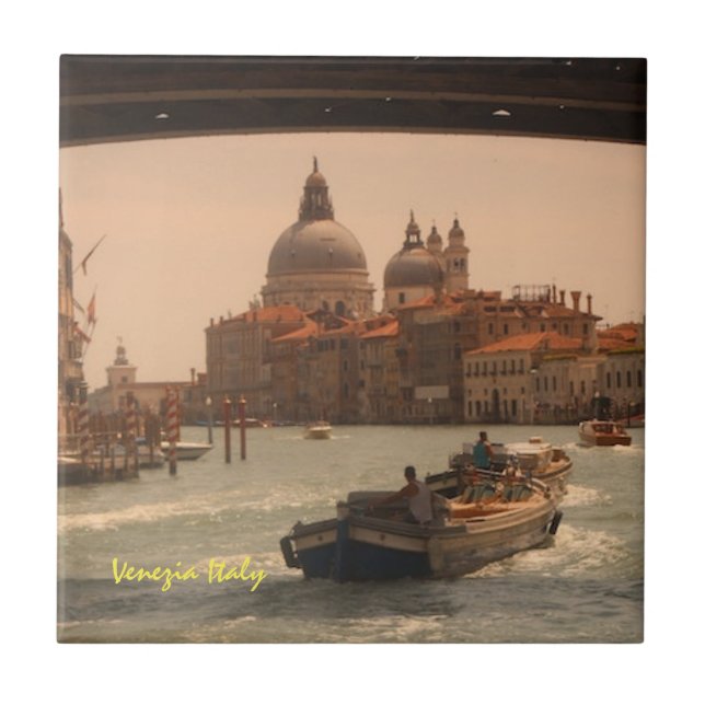 Venice Italy Grand Canal Vintage  Tile (Front)