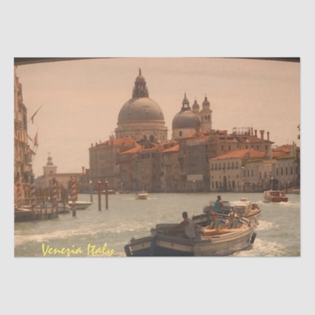 Venice Italy Grand Canal Vintage  Tissue Paper (Front)