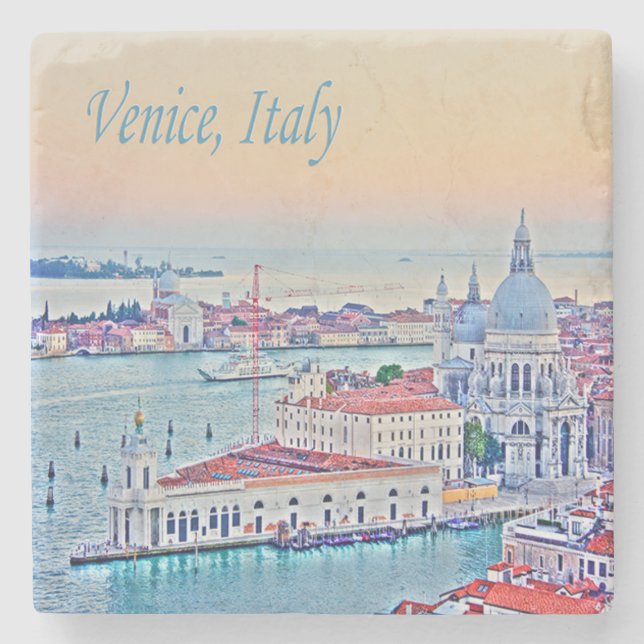 Venice Italy HDR Sunset Stone Coaster (Front)