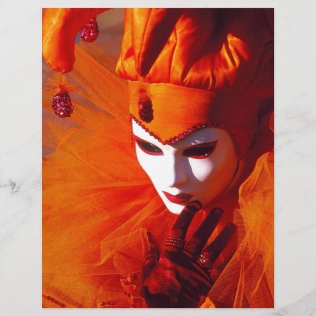 Venice, Italy (IT) - Orange Carnival Costume (Front)