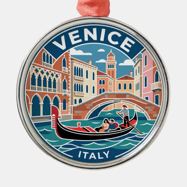 Venice, Italy Italy Metal Tree Decoration (Front)