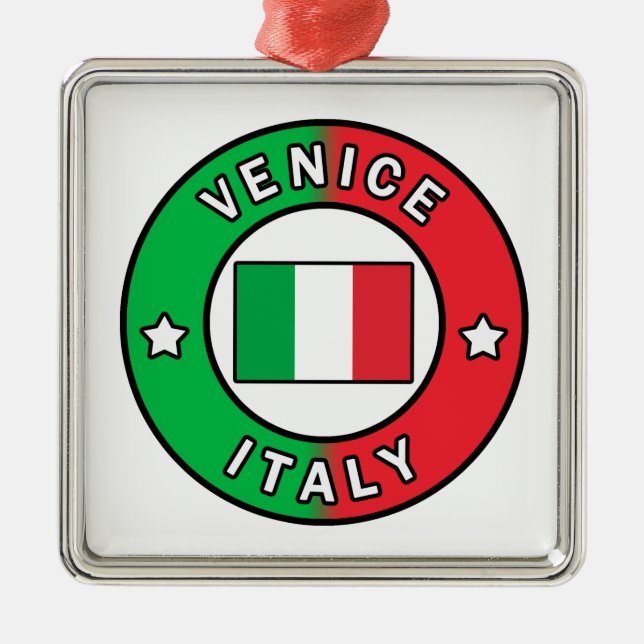 Venice Italy Metal Tree Decoration (Front)
